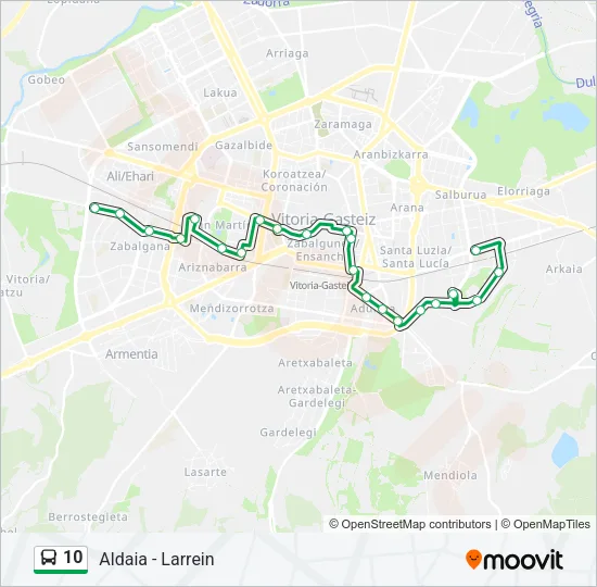10 Bus Line Map