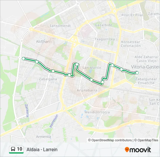 10 Bus Line Map
