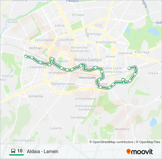 10 Bus Line Map