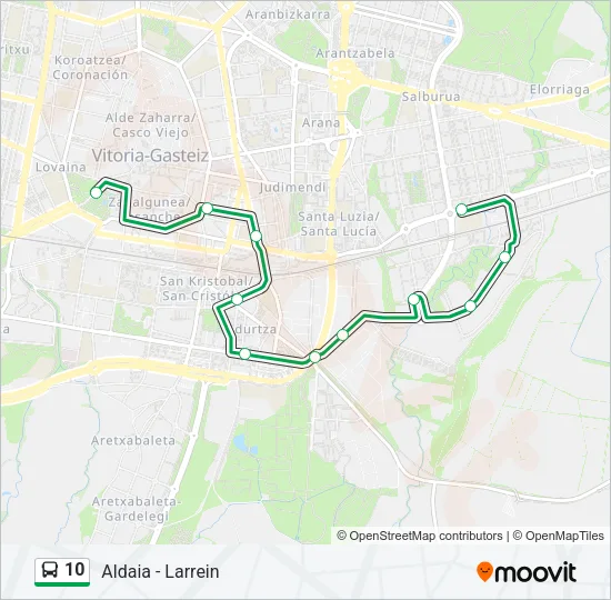 10 Bus Line Map