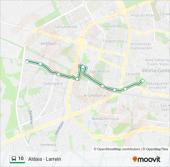 10 Bus Line Map