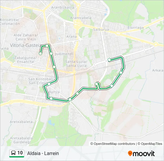 10 Bus Line Map