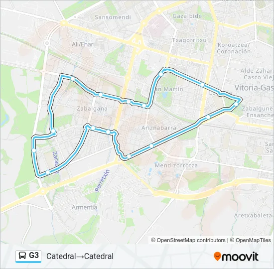 G3 Bus Line Map