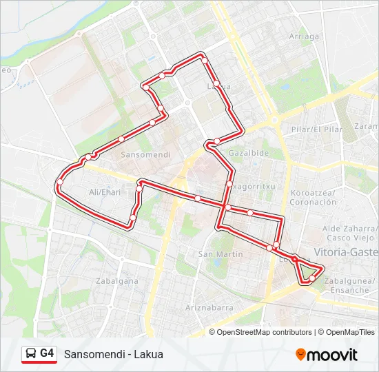 G4 Bus Line Map