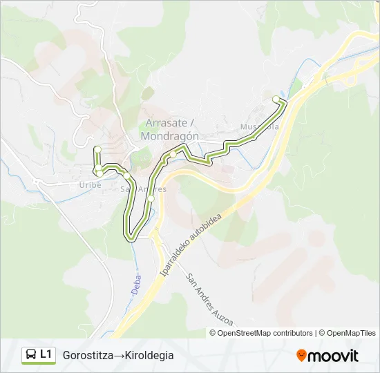 L1 Bus Line Map