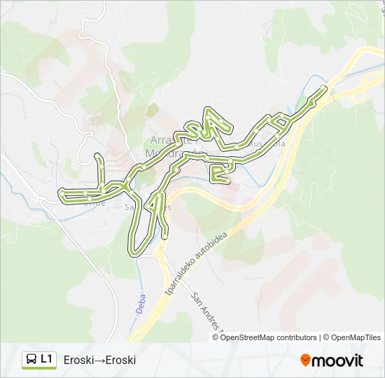 L1 bus Mapa de línia