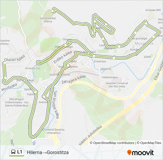 L1 Bus Line Map