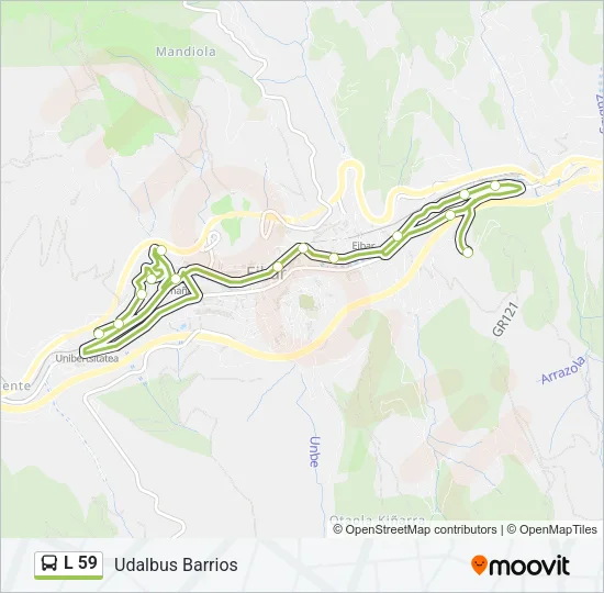 L 59 Bus Line Map