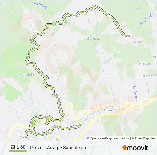 L 60 Bus Line Map