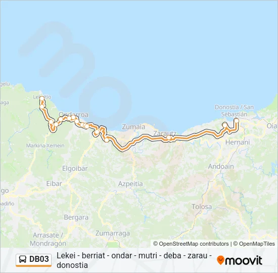 DB03 Bus Line Map