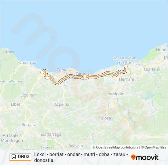 DB03 Bus Line Map