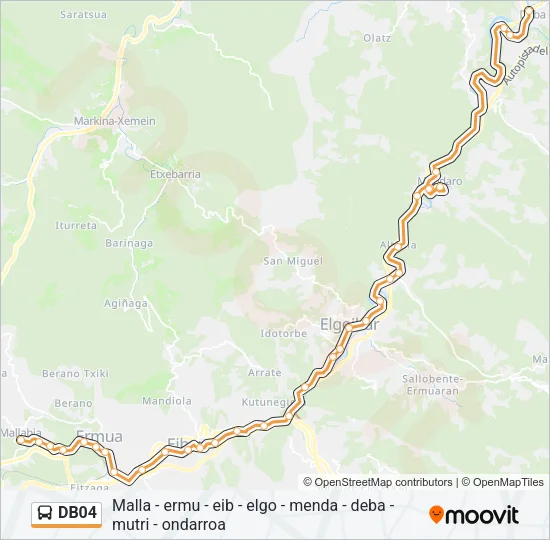 DB04 Bus Line Map