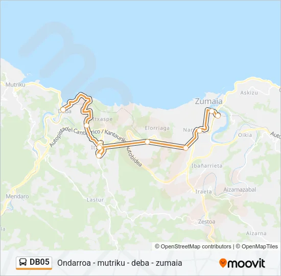 DB05 bus Mapa de línia