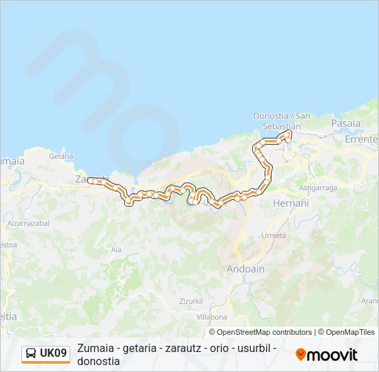 UK09 Bus Line Map