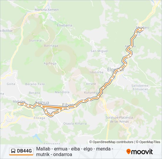 DB44G Bus Line Map