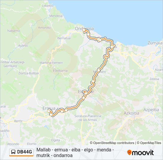 DB44G Bus Line Map