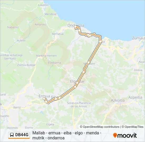 DB44G bus Mapa de línia