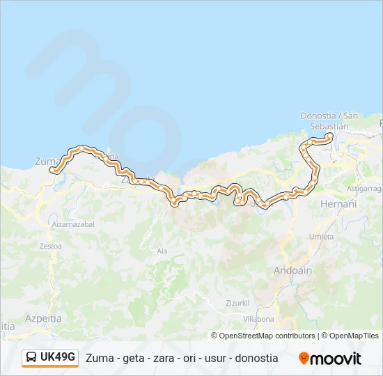 UK49G Bus Line Map