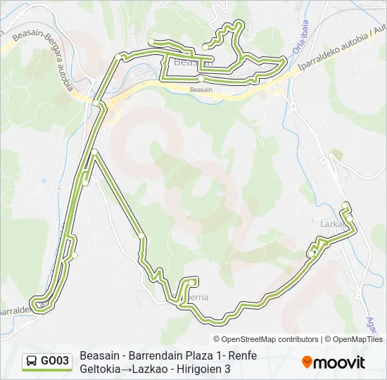 GO03 Bus Line Map