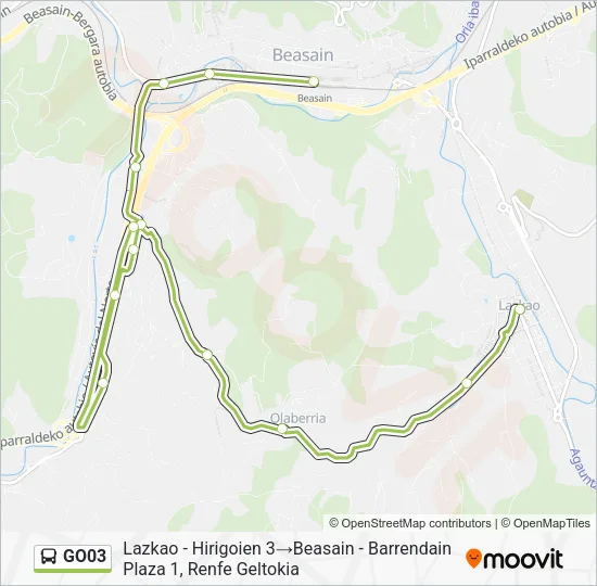 GO03 Bus Line Map