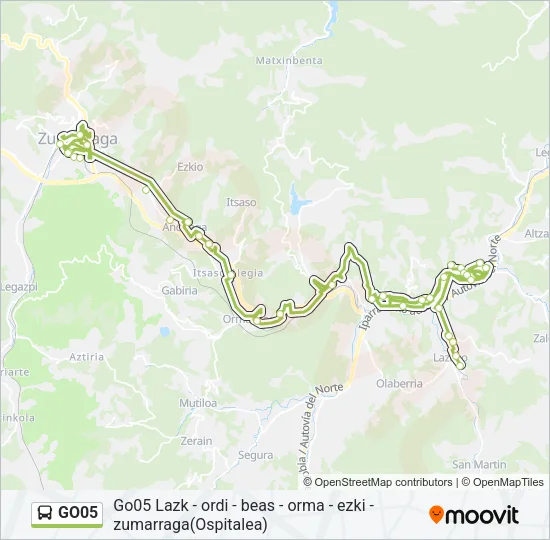 GO05 Bus Line Map