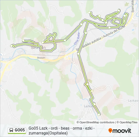 GO05 Bus Line Map