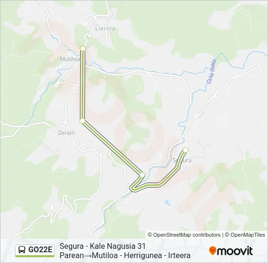 GO22E Bus Line Map