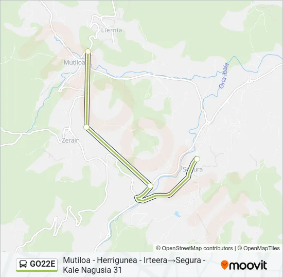 GO22E Bus Line Map