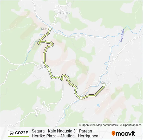 GO22E Bus Line Map