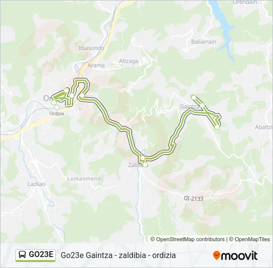 GO23E Bus Line Map