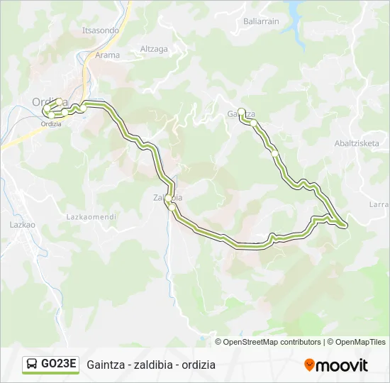 GO23E Bus Line Map