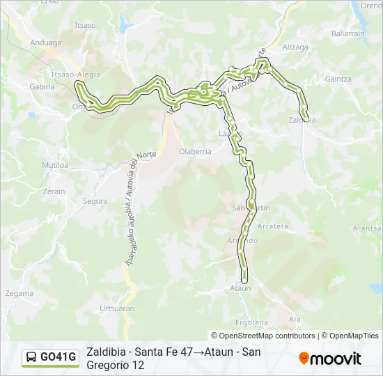 GO41G Bus Line Map