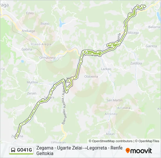 GO41G Bus Line Map