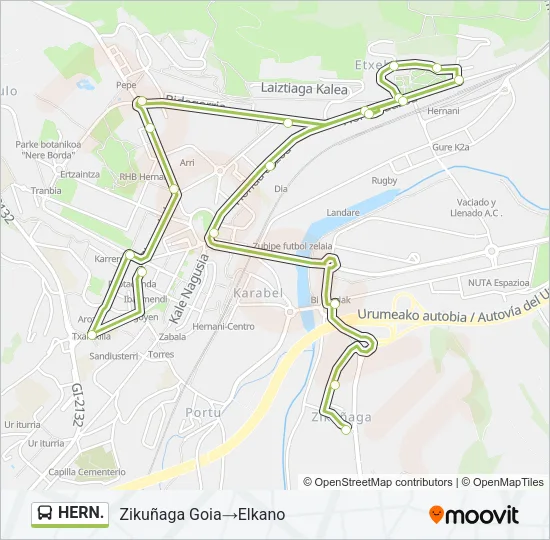 HERN. Bus Line Map