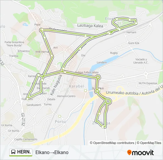 HERN. Bus Line Map