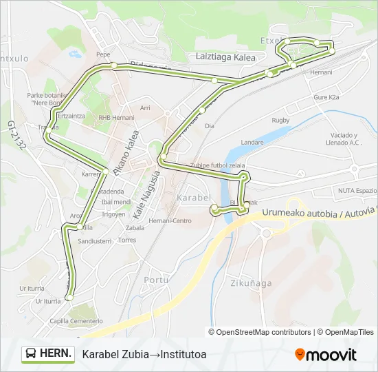 HERN. Bus Line Map