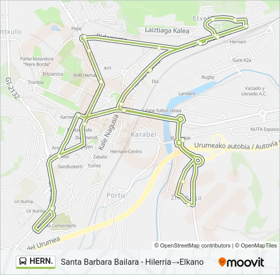 HERN. Bus Line Map