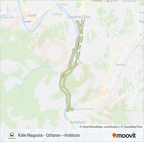 Mapa de INSTITUTO de autobús
