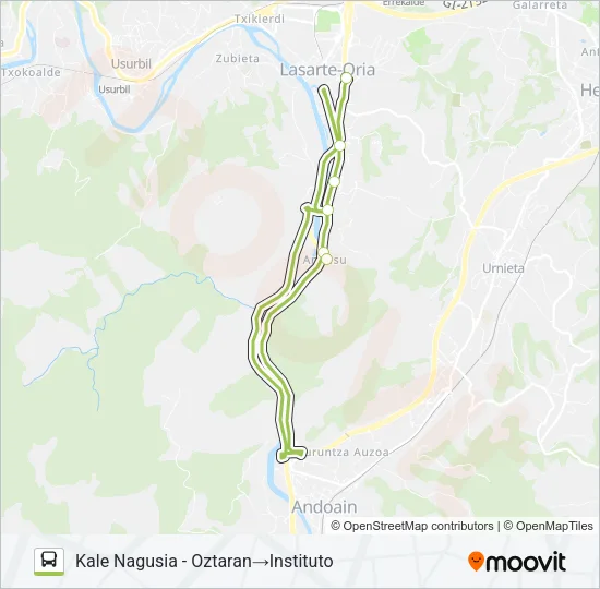 INSTITUTO Bus Line Map