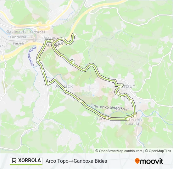 XORROLA Bus Line Map