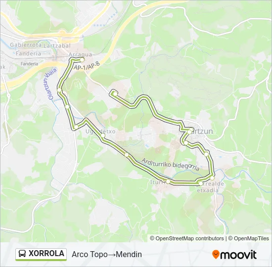 XORROLA Bus Line Map