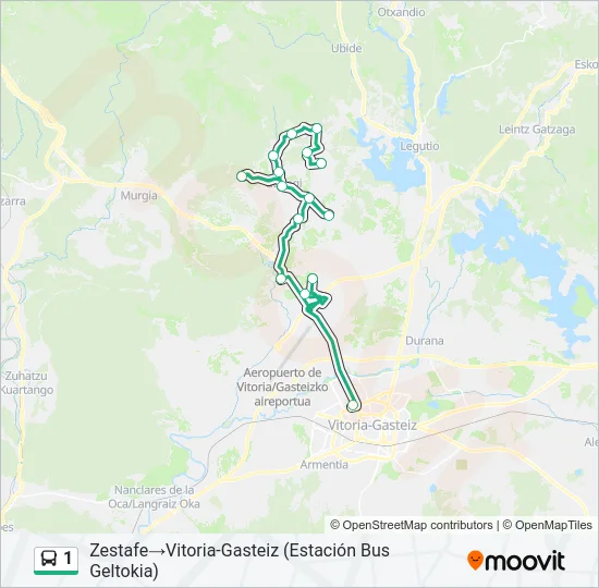 1 Bus Line Map