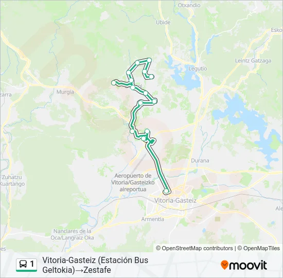 1 Bus Line Map