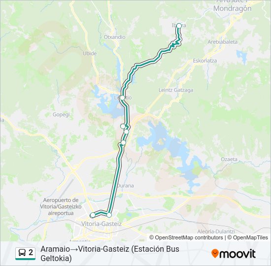 Mapa de 2 de autobús