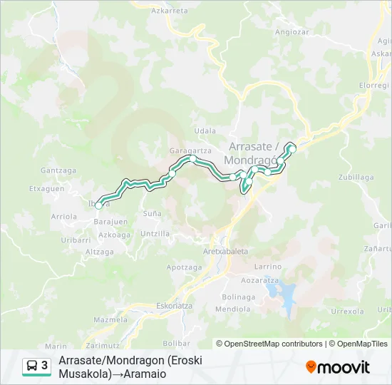 3 Bus Line Map
