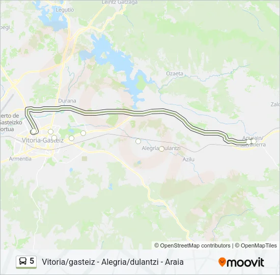 5 Bus Line Map