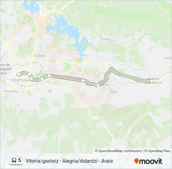 5 Bus Line Map