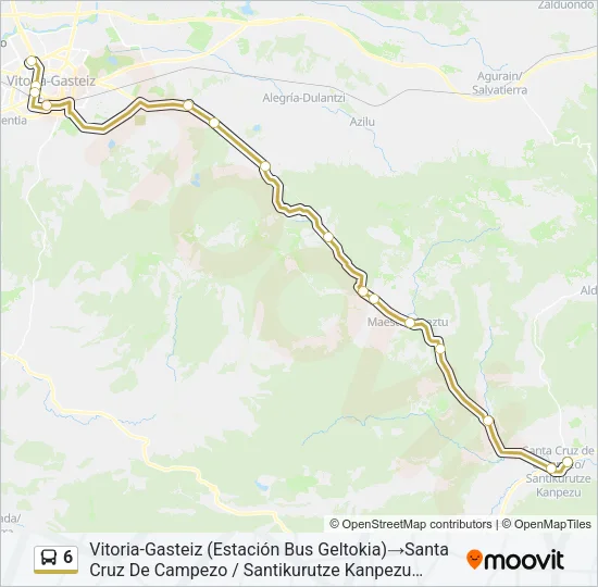 6 Bus Line Map