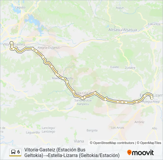6 Bus Line Map