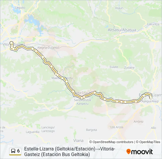 6 Bus Line Map